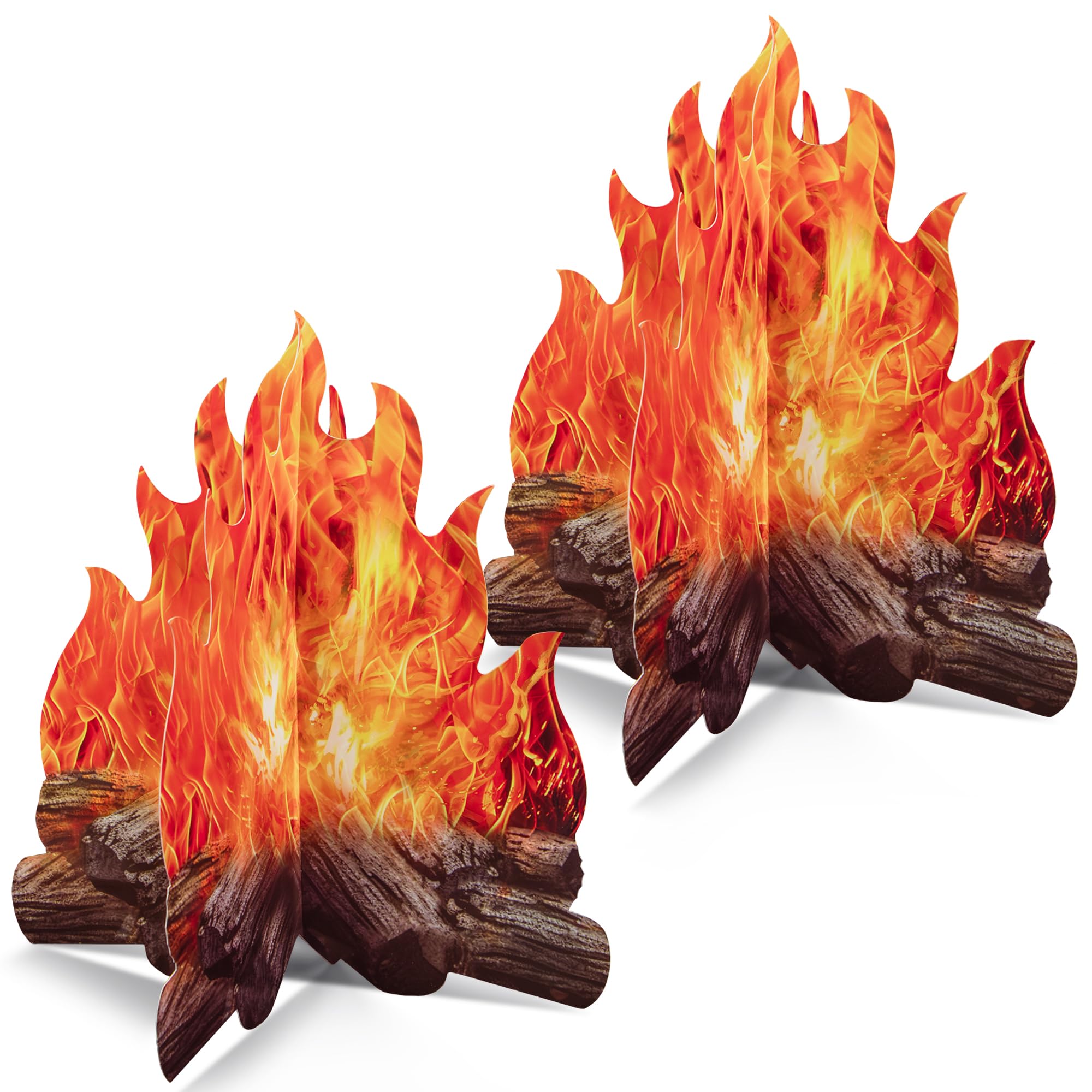 Amazon.com: Novelty Place 2 Set Fake Fire Cardboard Decoration 12